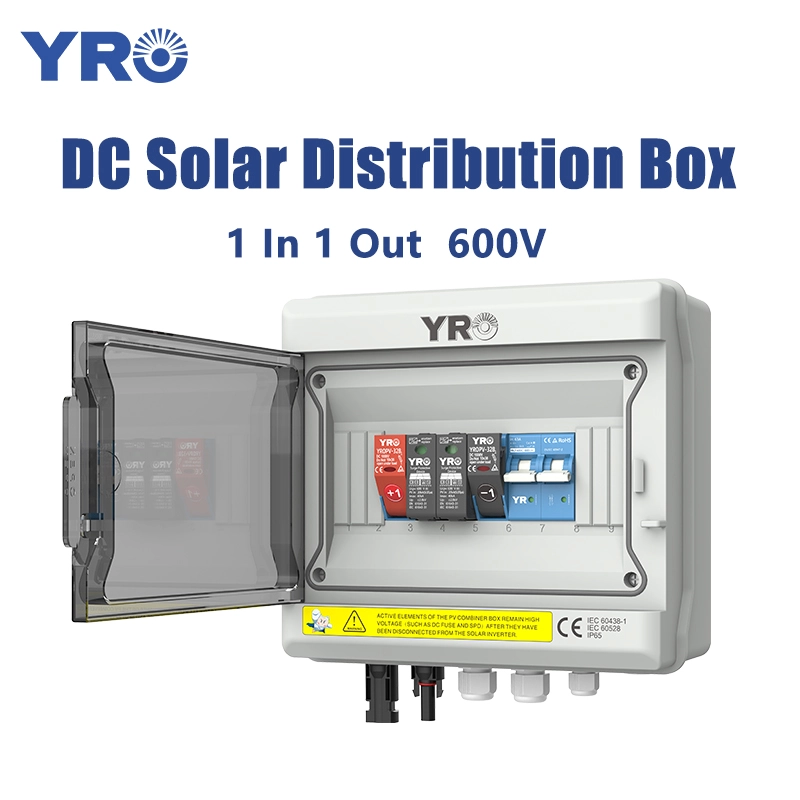 1 इन 1 आउट 600V डीसी सौर वितरण बॉक्स
