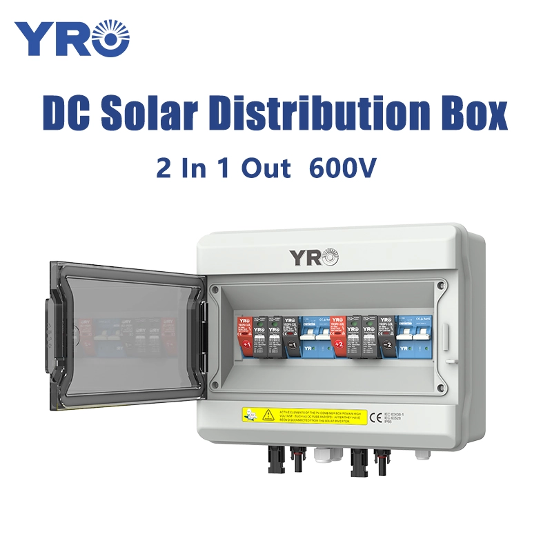 2 इन 1 आउट 600V सौर वितरण बॉक्स