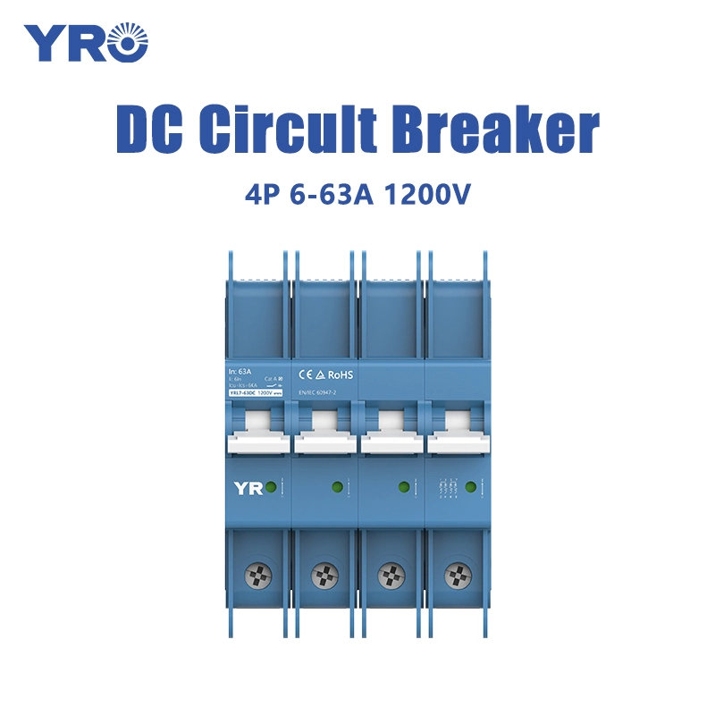 4P 6-63A 1200V डीसी सर्किट ब्रेकर