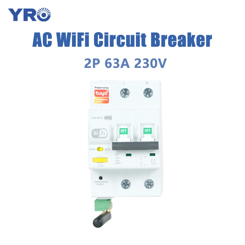 63A 2P 230V वाईफाई एसी सर्किट ब्रेकर